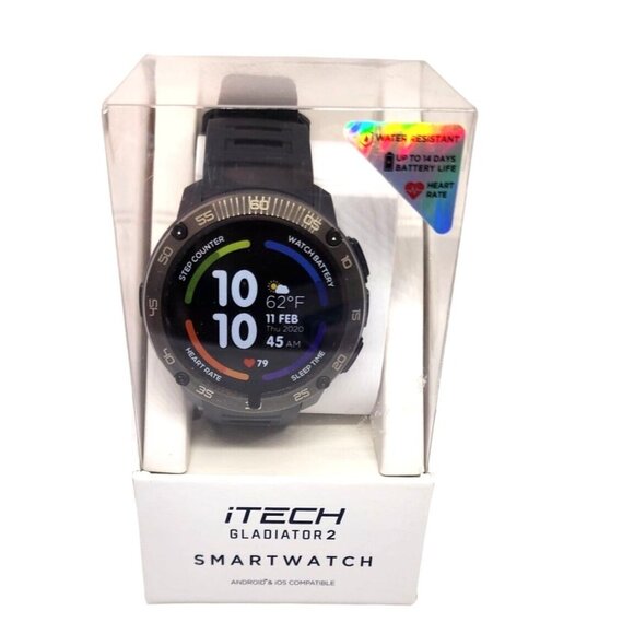 iTech Gladiator 2 Light Black Band &2 Smartwatches – Android & iOS main image 10